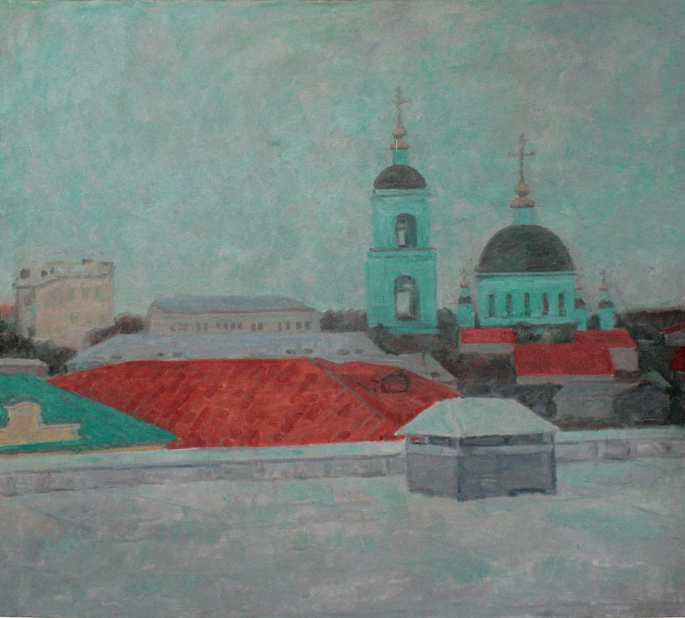 Полковниченко А.К. Пасмурный день.х.м.,90х90,2012г.