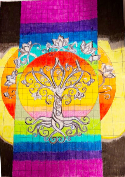 Albero in scomposizione cromatica