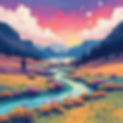 beautiful landscape but colored abstractly like a tie dye painting.jpg