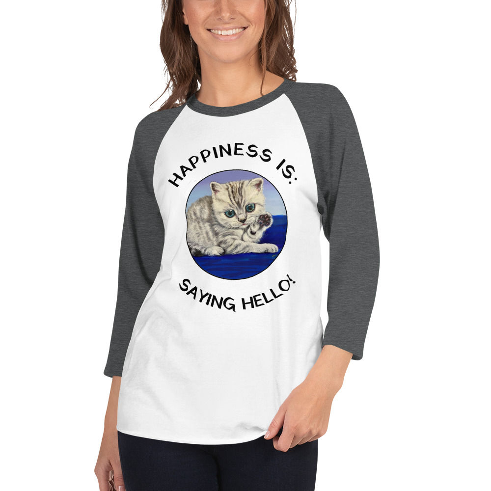 3/4 sleeve raglan shirt - Art by Lorena Vera