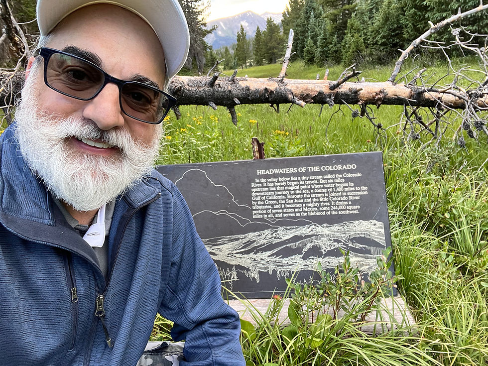 Kent at the beginning of the Colorado River.
