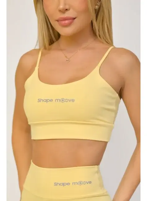 Miniatura: Top Feminino Fitness Básico Poliamida Amarelo