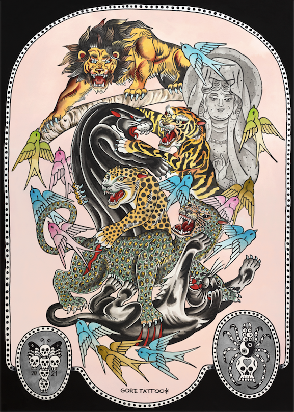 WAR OF RACES printed cotton rag