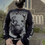 Thumbnail: Hand screen printed cotton t-shirt with his hands in his pocket