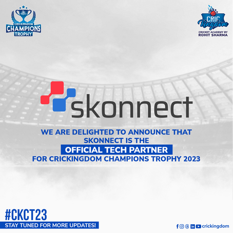 Announcement: SKonnect becomes the Official Tech Partner for CricKingdom Champions Trophy 2023