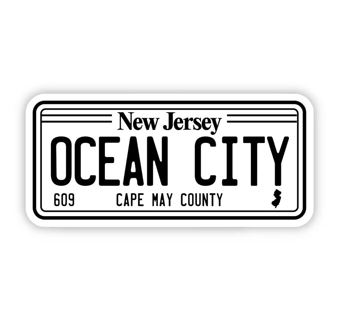 Ocean City NJ License Plate Sticker