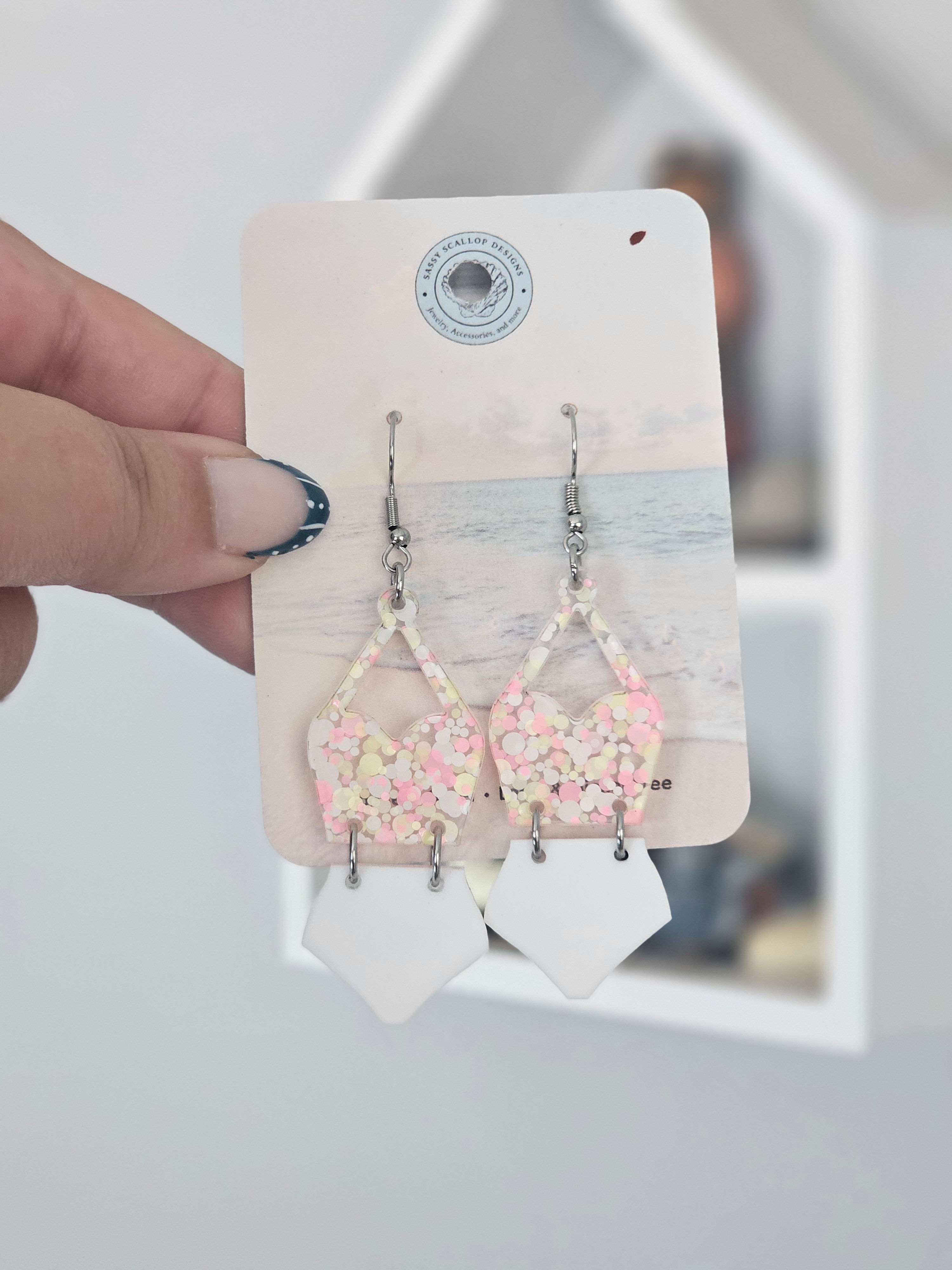 Bikini Acrylic Earrings