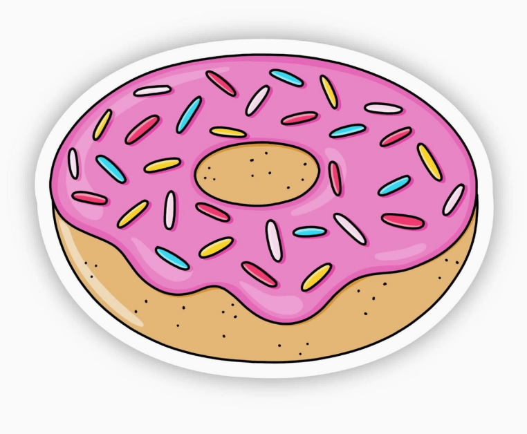 Strawberry Donut Sticker