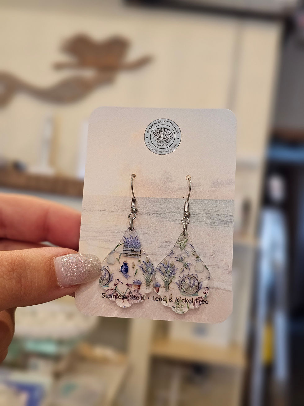 French Provincial Acrylic Earrings