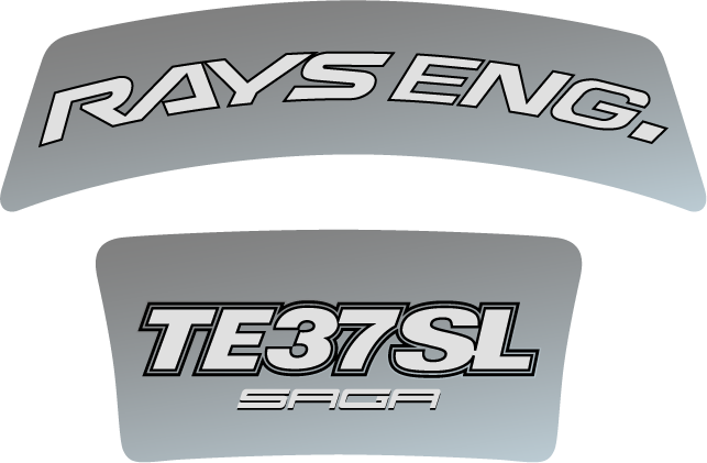 Volk Racing TE37 Saga 17-18" Small Spoke Stickers - Steel (8 PCS)