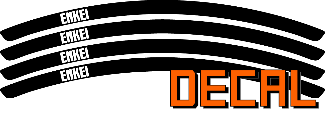 Enkei RPF 1 17-18" Outer Rim OG Decals (4 PCS)