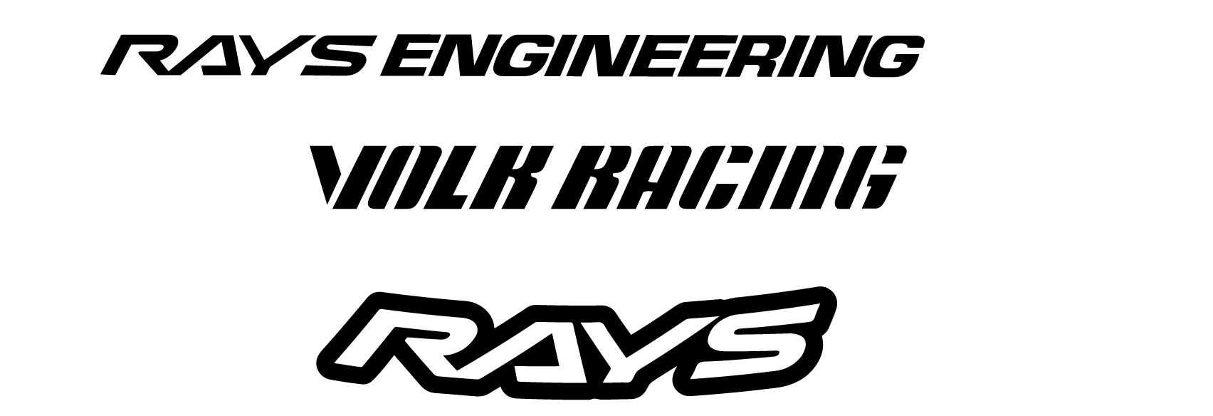 Volk Racing 18-19" CE28 Club Racer / CE28N Stickers - White/Black (12 PCS)