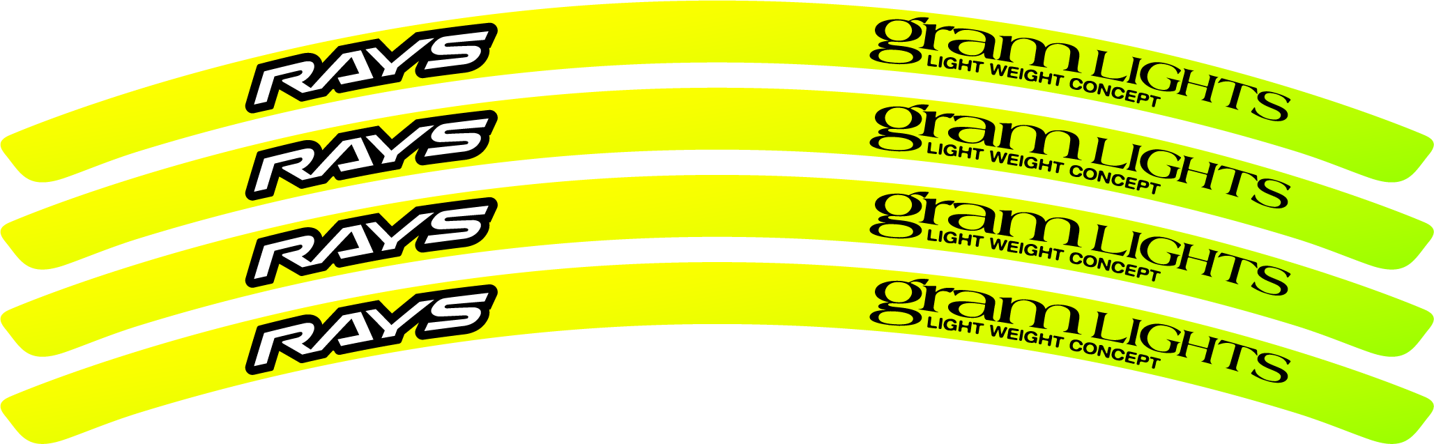 Gram Lights 57DR/CR Rim Stickers 17"+ | Avocado (4 PCS)