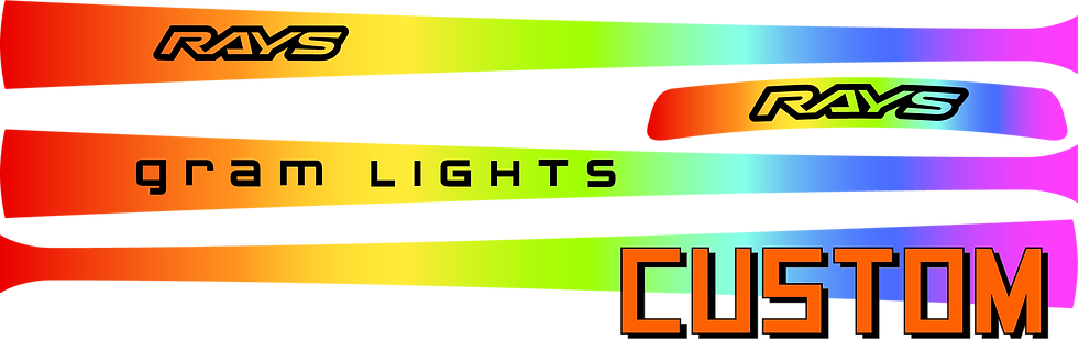 Rays Gram Lights 57Xtreme Wheel Spoke Stickers 18" - Custom Order (16 PCS)