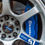 Thumbnail: Gram Lights 57DR/57CR Spoke Sticker | Mag Blue/White (4 PCS)