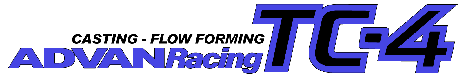 Advan TC-4 Spoke Stickers - Blue/Black (4 PCS)