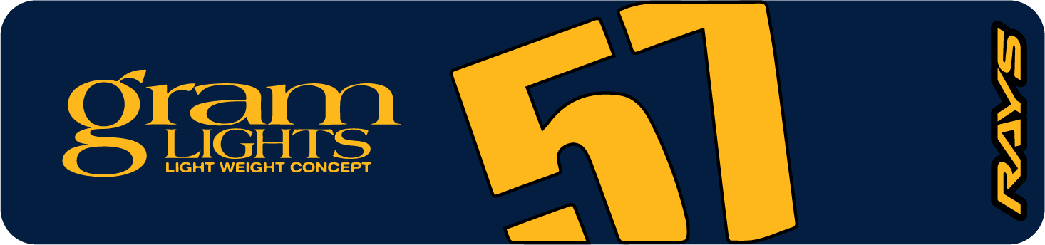 Gram Lights 57DR/57CR Spoke Sticker | Navy/Yellow (4 PCS)