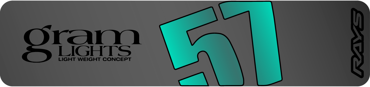 Gram Lights 57DR/57CR Spoke Sticker | Black Chrome/Teal (4 PCS)