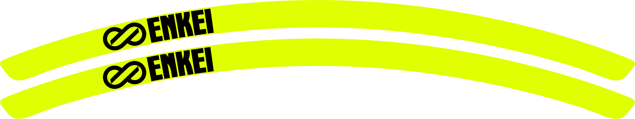 Enkei Rim Stickers 17"+ | Acid/Black (4 PCS)