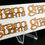 Thumbnail: Gram Lights 57DR/57CR Letter Spoke Sticker | Deep Yellow/Black (4 PCS)