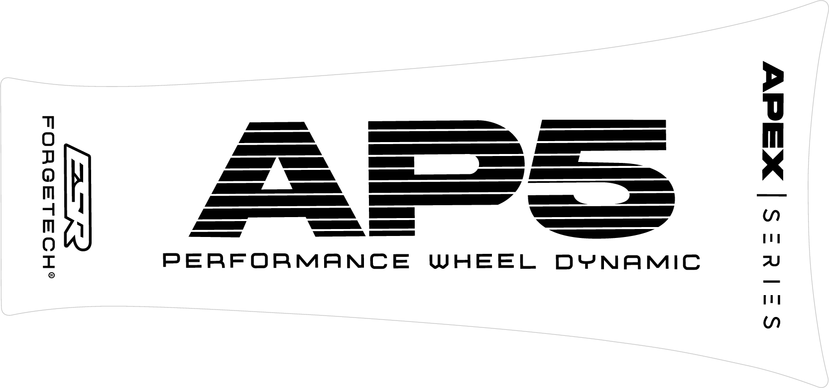 ESR AP5 18" Wheel Spoke Sticker | White/Black (4 PCS)