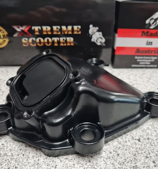 Ventildeckel Set Black Series Schwarz Matt Glanz Xtreme Scooter Center Egger Vespa GTS 125
