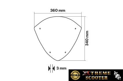 Miniaturbild: Sportwindschild getönt Yamaha X-Max 125/300 Bj.17+  - Malossi