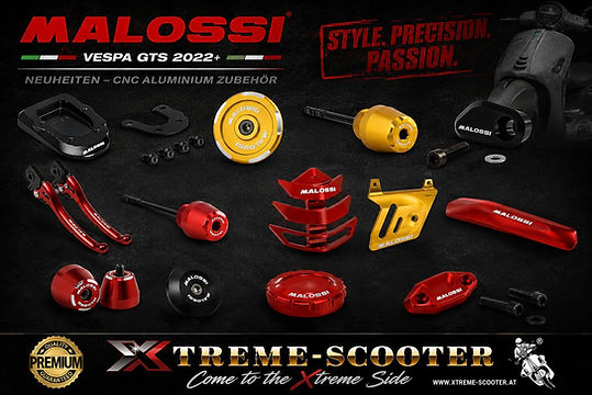 Malossi NEWS Parts Vespa GTS 125 300 310 keyless rst 2023 2024 2025 2026 Tuning Alu CNC Ro