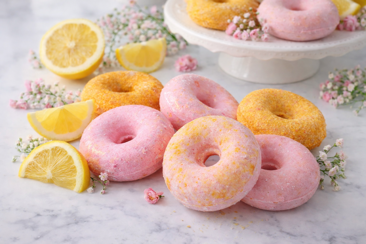 Pink Lemon Donut Bath Bomb