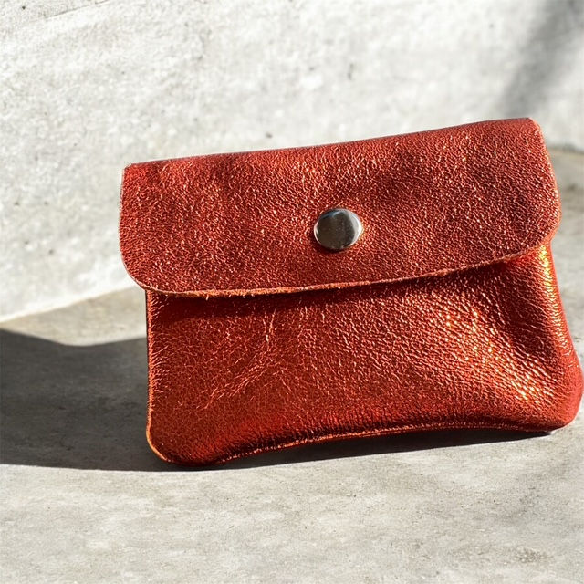 PORTE MONNAIE PAILLETTES EN CUIR