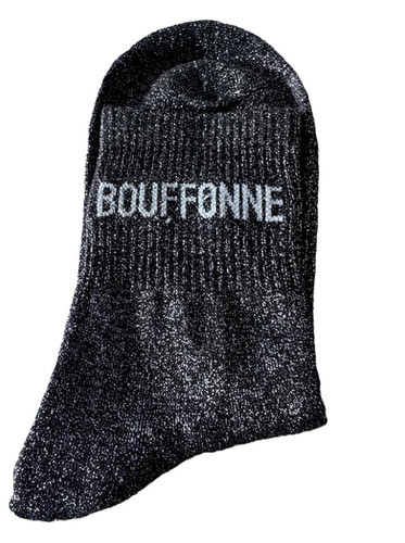 Chaussettes Bordeaux Paillettes Avec La Tour Eiffel