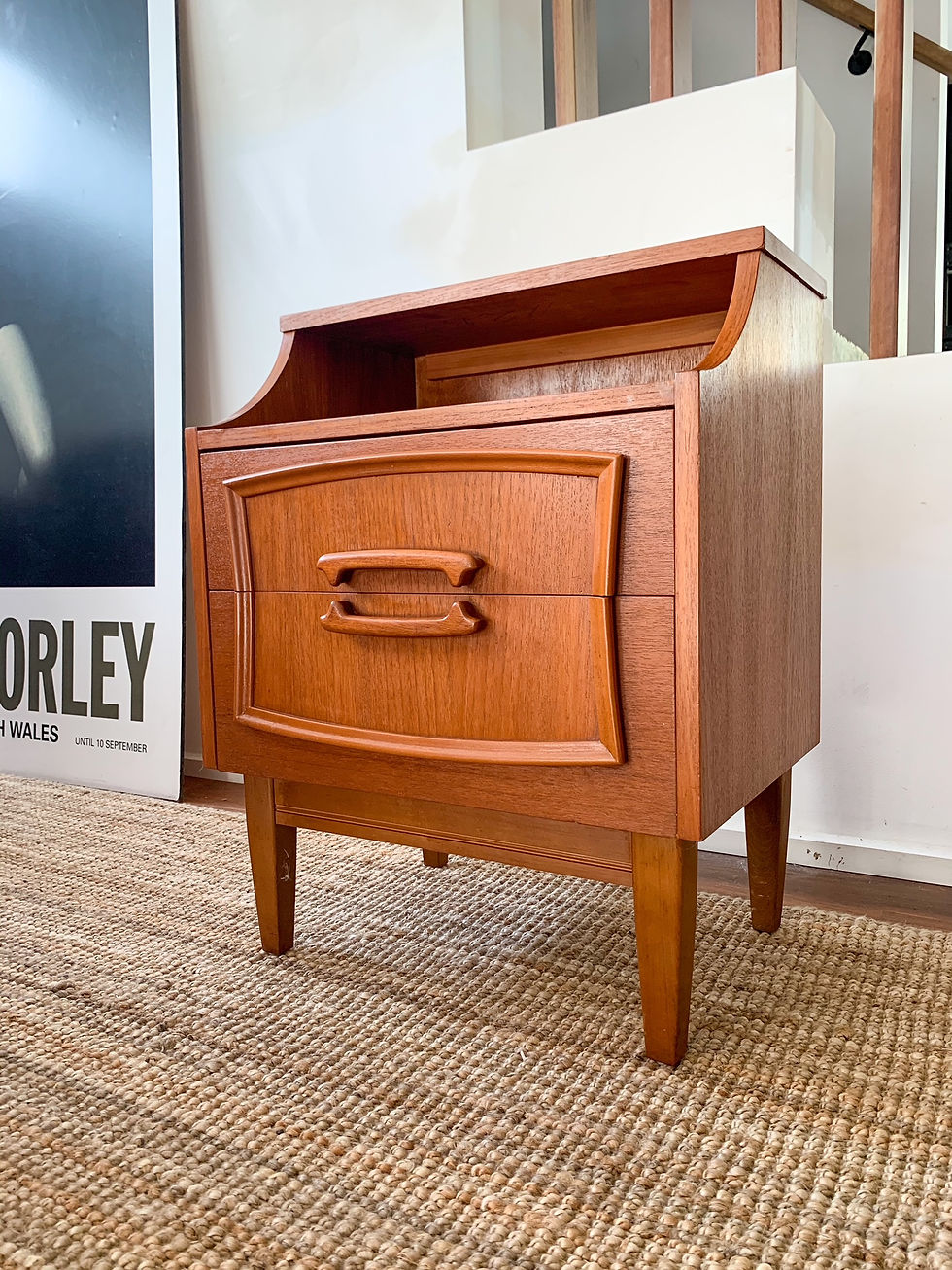 Thumbnail: Pair of mid century bedside tables