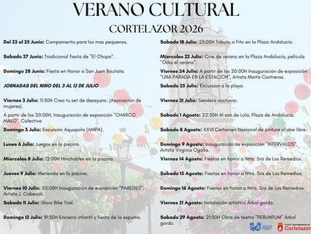 programa cultural Cortelazor 2026