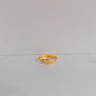 916 Gold Double C Bangle (Adjustable For Babies)