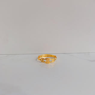 916 Gold Double C Bangle - Adjustable For Babies (SOLD OUT)