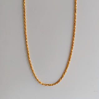 916 Gold Solid Rope Chain Necklace