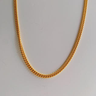 916 Gold Thin Fish Bone Necklace