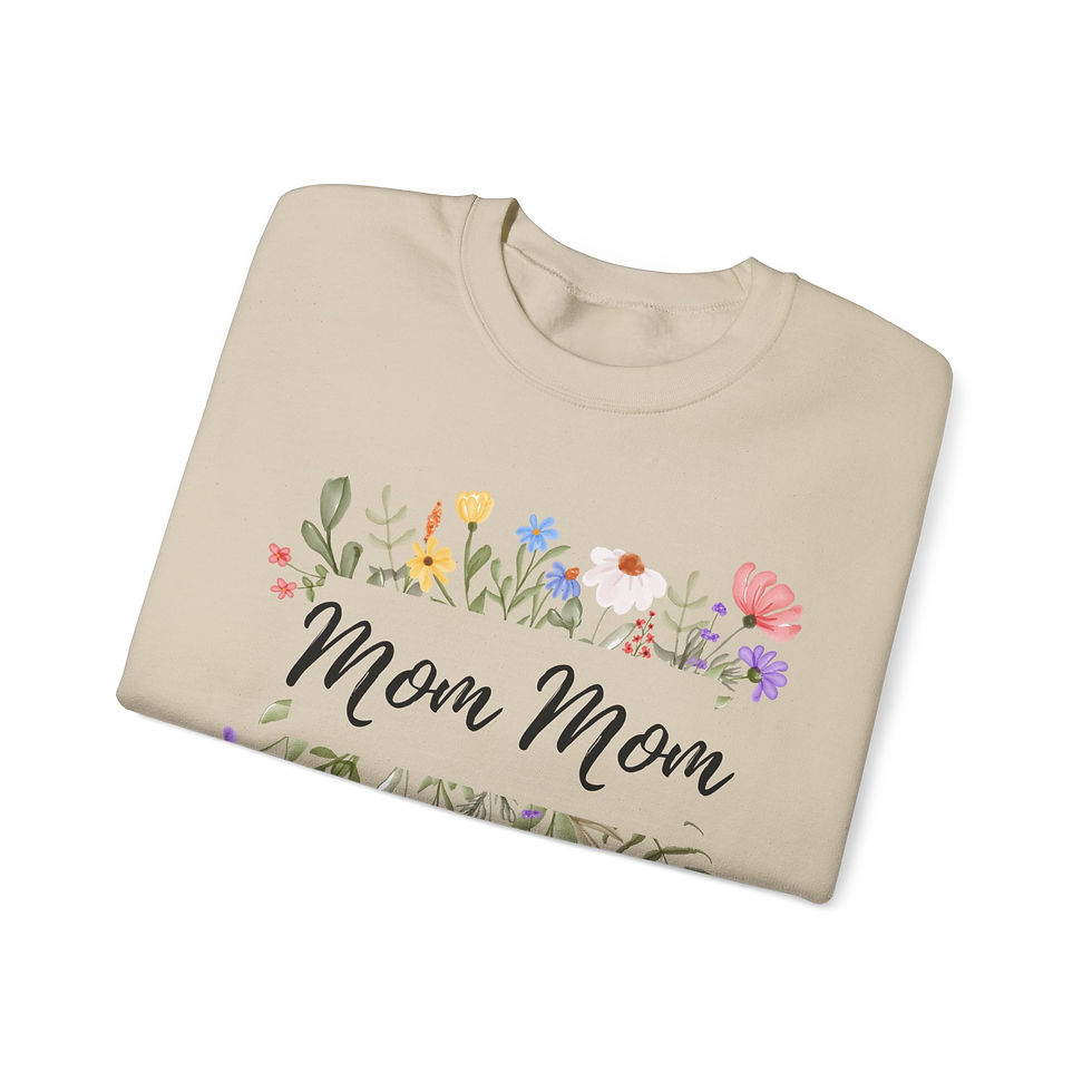 Thumbnail: Mom Mom Flower Unisex  Crewneck Sweatshirt Mother's Day