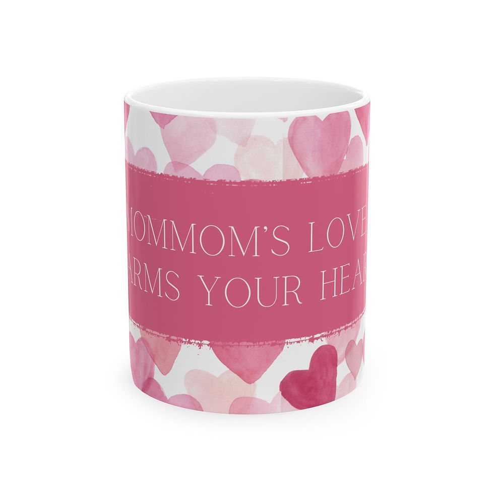 Mommom's Love Warms Your Heart Ceramic Mug 11oz