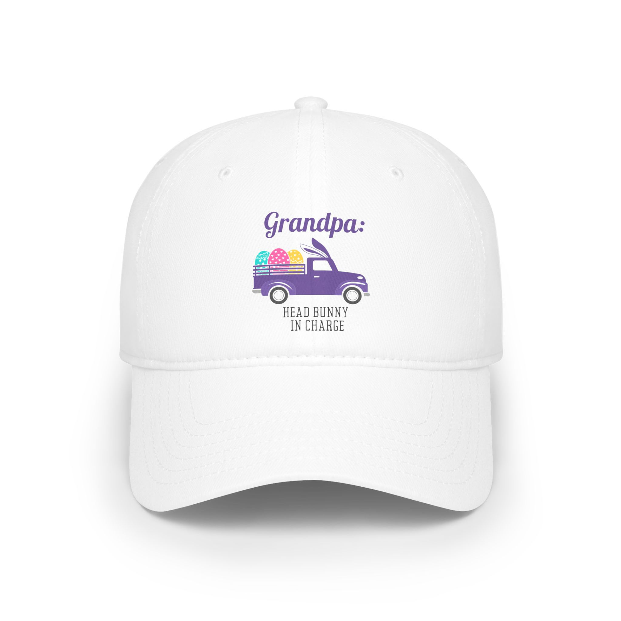 Grandpa: Head Bunny in Charge Low Profile Baseball Cap