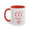 Thumbnail: Grandma's White Ceramic Mug with Colored Interior and Handle "Coffee Girl"