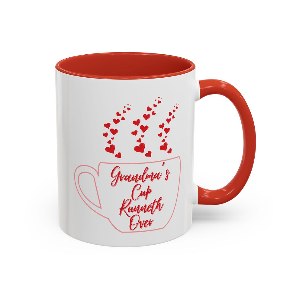 Thumbnail: Grandma's White Ceramic Mug with Colored Interior and Handle "Coffee Girl"