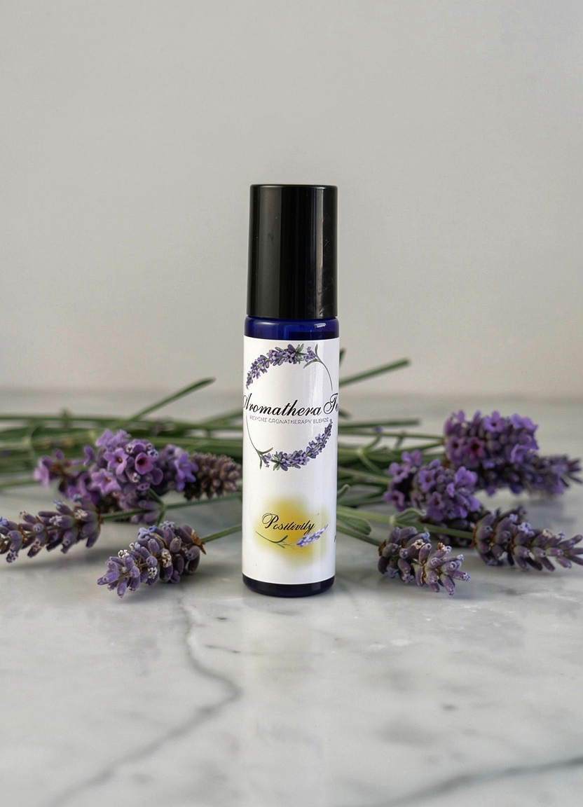 Positivity aromatherapy pulse point oil roller for uplifting mood