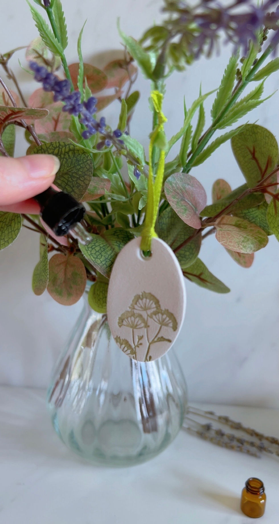 Thumbnail: Handmade Wildflower Clay Hanging Diffuser & Diffuser Blend Gift set