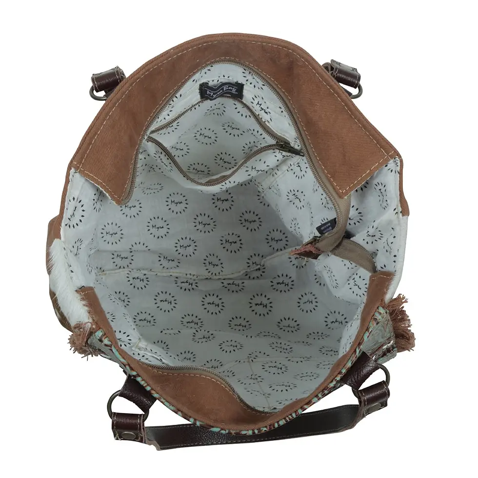 Thumbnail: Amethyst Canvas and Hair-On Hide Tote