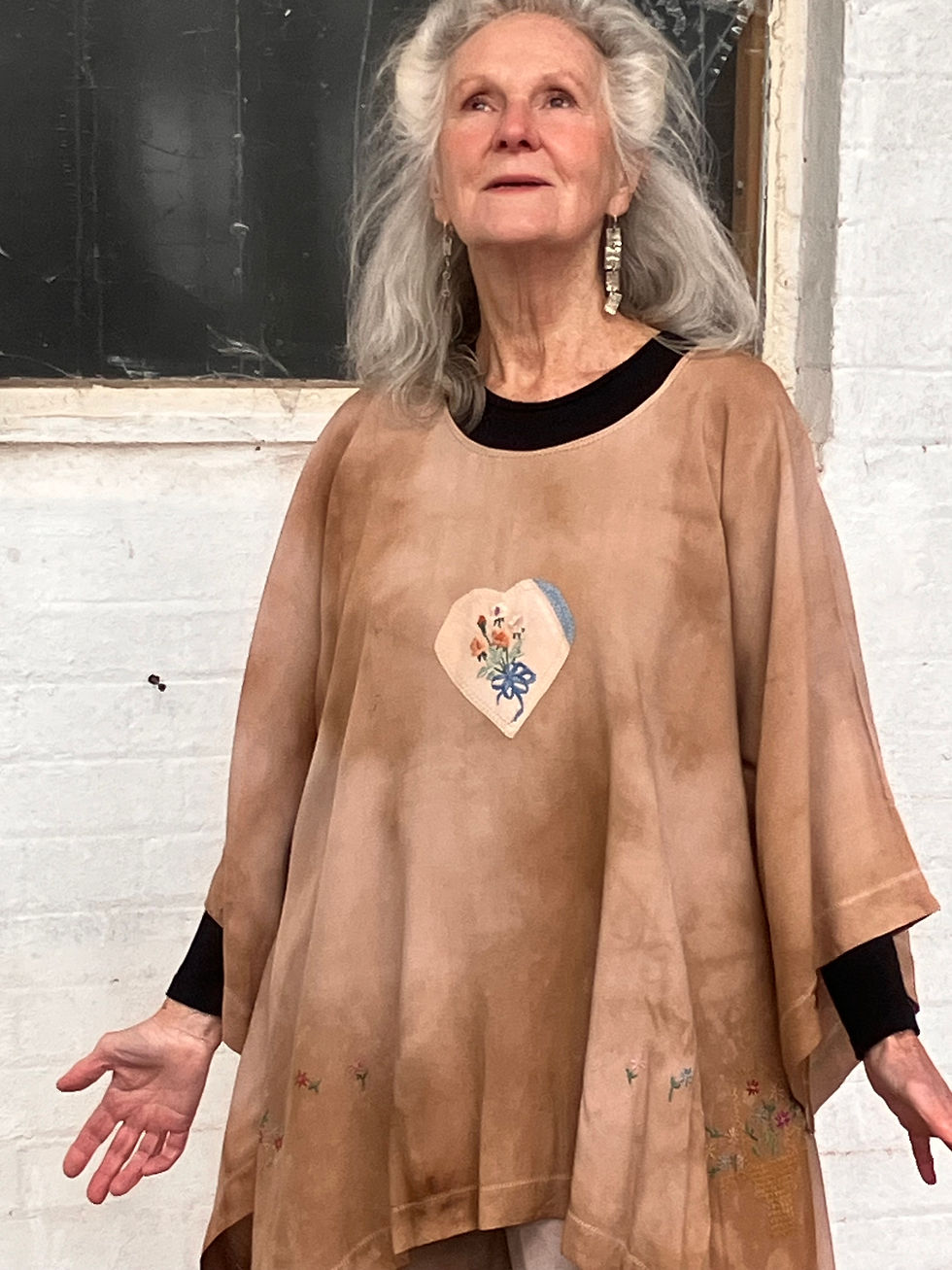 Kate Blouse, hand dyed Coffee colour