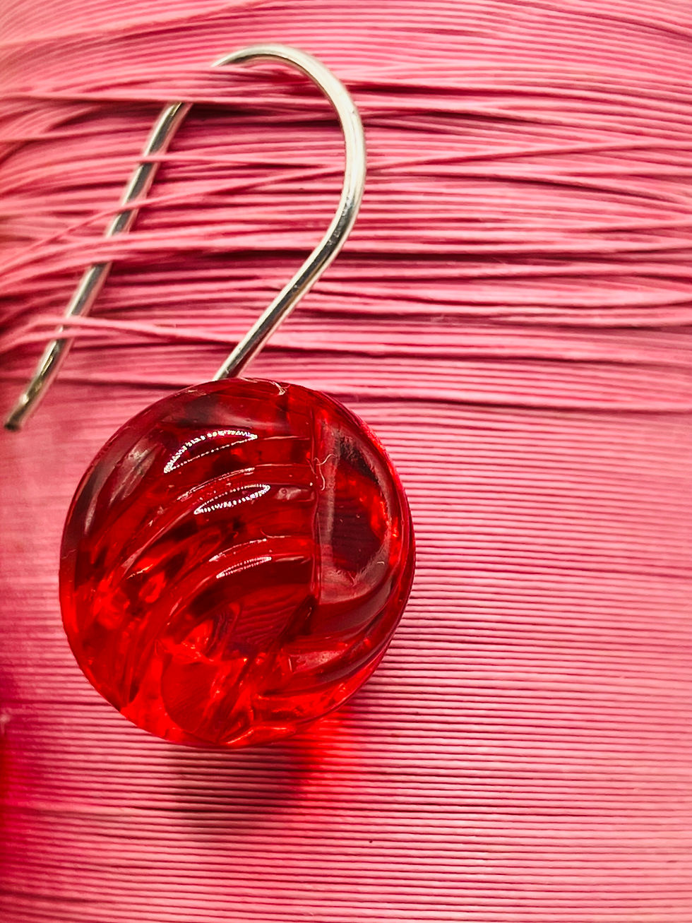 Thumbnail: one cherry red earring