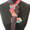 Thumbnail: Pink and stripy tie necklace with rose quartz heart broach