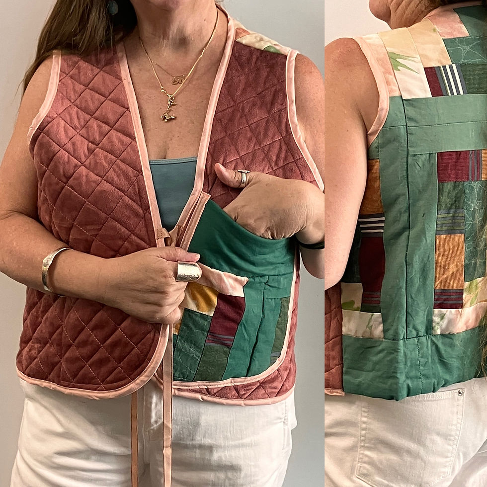 Thumbnail: ladies quilted patchwork waistcoat #ladies #quilted #patchwork #waistcoat #handmade