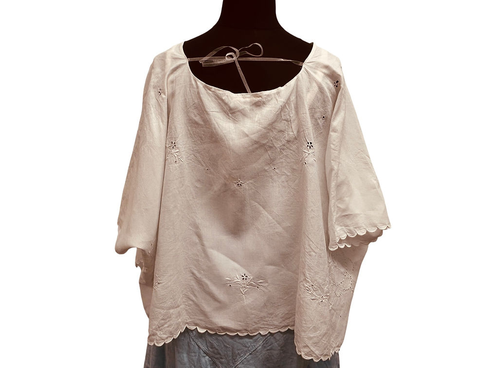 Thumbnail: Olive Blouse - White cotton